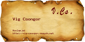 Vig Csongor névjegykártya
